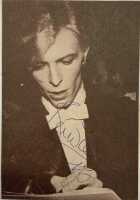 DAVID BOWIE SIGNED PAGE