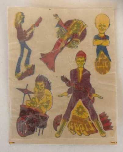 DAVID BOWIE ZIGGY STARDUST AND THE SPIDERS FROM MARS SKIN TRANSFERS. An original and clean set with RCA promotional information on the rear.