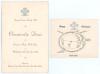 Surrey County Cricket Club &lsquo;County Champions&rsquo; Annual Dinner 1953. Official menu for the Dinner held at The Grosvenor House, Park Lane, 2nd December 1953. The menu with raised silver club emblem of the Prince of Wales feathers and titles to front cover, in