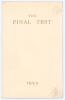 Australian tour of England 1953. &lsquo;The Final Test 1953&rsquo;. Official menu for the private players&rsquo; Dinner held at the Oval following the Fifth Test Match played in August 1953. Printed title to front, the menu to centre pages featuring very amusing plays on w