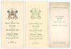 Australia tours to England 1953 & 1956. &lsquo;The Cricket Writers&rsquo; Club Dinner in honour of the Australian Team&rsquo;. Two official folding menu cards for the Dinners held at Skinners&rsquo; Hall in 1953 and 1956. Sold with an official folding menu for the &lsquo;Test Match Di