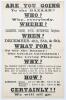 Sussex County Cricket Club Bazaar, Clarence Rooms, Hotel Metropole, Brighton, December 4th, 5th & 6th, 1894. Original poster advertising the bazaar held to raise funds for the Sussex County Cricket Club, specifically &lsquo;to pay off their Debt, and to establi