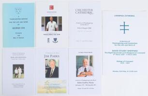 Sussex cricketers&rsquo; orders of service. Seven original orders of service for former Sussex cricketers. George Cox, booklet published by the Sussex Cricket Society 1985. David Sheppard, Liverpool Cathedral 23rd May 2005. Tony Greig, St. Martin-in-the-Fields 