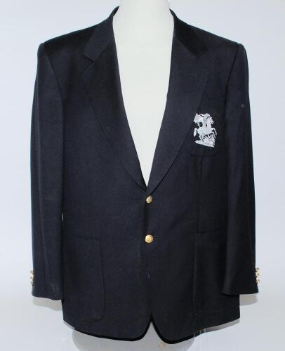 &lsquo;Alexander E. Davis, Warwickshire and England scorer&rsquo;. A selection of ephemera from his collection including England navy blue touring blazer, by Kent & Curwen, worn by Davis while scoring for England. M.C.C. touring emblem to breast pocket, Association o