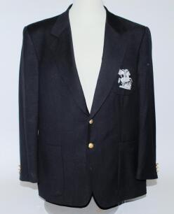 &lsquo;Alexander E. Davis, Warwickshire and England scorer&rsquo;. A selection of ephemera from his collection including England navy blue touring blazer, by Kent & Curwen, worn by Davis while scoring for England. M.C.C. touring emblem to breast pocket, Association o