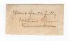 William Gunn. Nottinghamshire & England 1880-1904. Excellent ink signature of Gunn on paper piece, signed &lsquo;yours faithfully&rsquo;, laid down. A little age toning otherwise in good condition