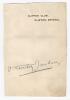 Frank Stanley Jackson. Yorkshire & England 1890-1907. Excellent ink signature of Jackson on trimmed &lsquo;Clifton Club, Bristol&rsquo; headed paper, laid down. Folds, good condition