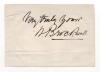 William Brockwell. Surrey, London County & England 1886-1903. Excellent ink signature of Brockwell, signed &lsquo;very truly yours&rsquo; on paper piece, laid down. Folds, good condition