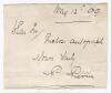 Percival Albert &lsquo;Percy&rsquo; Perrin. Essex & London County 1896-1928. Short handwritten note from Perrin &lsquo;Dear Sir, Enclose autograph, yours truly&rsquo;. Signed by Perrin and dated 12th May 1899, laid down. Light folds, good condition