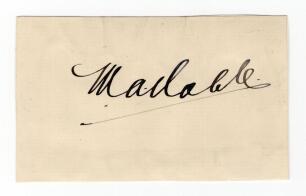 Montague Alfred Noble. New South Wales & Australia 1893-1920. Excellent ink signature of Noble on paper piece, laid down. Slight creasing otherwise in very good condition. Rare early signature