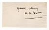 Albert Edwin Trott. Victoria, Middlesex, London County, Australia & England 1892-1910. Excellent ink signature of Trott, signed Yours truly&rsquo;, on paper piece, laid down. Slight creasing otherwise in very good condition. Rare early signature