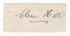 Clement &lsquo;Clem&rsquo; Hill. South Australia & Australia 1892-1923. Excellent ink signature of Hill on paper piece, laid down. Very good condition. Rare early signature