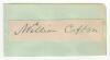 William Cafffyn. Surrey & M.C.C. 1849-1873. Excellent ink signature of William Caffyn on paper piece, laid down to large piece of blue album page. A very rare and desirable signature