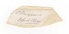 Alfred Shaw. Nottinghamshire, Sussex & England 1864-1897. Excellent ink signature of Alfred Shaw on paper piece, laid down to large piece of lined paper. A rare and desirable signature
