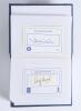 England Test player autographs 1950s onwards. Album comprising one hundred individual signatures, mainly modern, on &lsquo;England Test Player&rsquo; cards, the majority signed to the card, some on piece laid down. Earlier signatures include Geoff Arnold, Trevor Bail