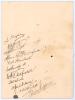 M.C.C. tour to Australia 1928/29. Official four page menu with card wrappers and ribbon tie, for the Luncheon held on the 6th March 1929 &lsquo;To Wish Bon Voyage to the members of the M.C.C. English Team. Luncheon given by Mr Donald Mackinnon, Members Pavilion - 2