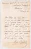 Hugh Trumble. Victoria & Australia 1887-1904. Single page handwritten letter in the form of a testimonial/ reference, neatly written in ink by Trumble in Melbourne, dated 5th February 1892. Trumble writes &lsquo;Mr. White has been known to me for the last two y