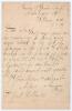 Alfred Shaw. Nottinghamshire, Sussex & England 1864-1897. Rare and early single page handwritten letter from Shaw to J.M. Cotterill (Sussex 1870-1888), dated 17th January 1879. Shaw is inviting Cotterill to play in his benefit match, &lsquo;Will you favor me by
