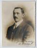 Arthur Fielder. Kent & England 1900-1914. Excellent studio portrait of Fielder taken on the M.C.C. tour of Australia in 1907/08. Fielder is pictured wearing suit and tie. The photograph nicely signed in black ink by Fielder &lsquo;yours sincerely&rsquo; to the image.