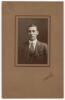 John Berry &lsquo;Jack&rsquo; Hobbs, Surrey & England 1905-1934. Exquisite studio portrait of a youthful Hobbs taken on the M.C.C. 1911/12 tour of Australia. Hobbs is pictured wearing suit and a spotted tie. The photograph, laid down to official photographers mount,