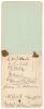 Australian tour of England 1926. Two joined album pages very nicely signed in ink by fifteen members of the Australia touring party, only lacking the signature of Jack Ellis from the full touring party. The signatures are H.L. Collins (Captain), Grimmett, - 2