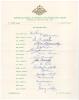 Australian tour of England 1964 and 1968. Official autograph sheets for the two tours, fully signed in ink by all seventeen members of each touring party. Signatures include Simpson (Cpt), Booth, Burge, Connolly, Corling, Cowper, Grout, Hawke, Jarman, Law - 2