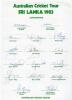 Australia tour to Sri Lanka 1983. Official autograph sheet signed by fifteen members of the Australia touring party. Signatures include G. Chappell (Captain), Hookes, Border, Hogg, Wessels, Wood, Lillee, Yallop, Smith, Yardley etc. Folds otherwise in good