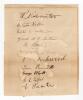 England XI v Australians 1882. Very early large sheet signed in ink by the England XI team who played the Australians at St. George&rsquo;s Park, Harrogate on the 23rd to the 26th September 1882. The sheet with the ink signature of William Evans Midwinter. Vict