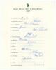 South Africa tour to England 1960. Official autograph sheet with printed title and players&rsquo; names, fully signed in ink by all sixteen listed members of the touring party. Signatures are McGlew (Captain), Goddard, Adcock, Carlstein, Duckworth, Griffin, Fel
