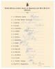 South Africa tour to Australia & New Zealand 1963/64. Official autograph sheet with printed title and players&rsquo; names, fully signed in ink by all seventeen listed members of the touring party. Signatures are Goddard (Captain), van der Merwe, Barlow, Bland,