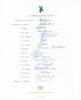 South Africa tour to England 1965. Official autograph sheet with printed title and players&rsquo; names, fully and nicely signed in ink by all sixteen members of the touring party. Signatures are van der Merwe (Captain), Barlow, Bacher, Bland, Bromfield, Botten