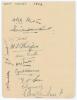West Indies tour to England 1923. Album page very nicely signed in ink by eleven members of the West Indies touring party and one other. Players&rsquo;s signatures are Austin (Captain), Dewhurst, Holt, Phillips, Smith, Ince, Browne, John, Pascall, Constantine, 