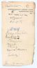 West Indies tour to England 1933. Surrey C.C.C. official headed note paper signed in ink by eleven members of the West Indies touring party. Signatures are Grant (Captain), Griffith, Da Costa, Martindale, Sealey, Valentine, Martin, Achong, Christiani, Hea