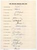 New Zealand tour to England 1958. Large official autograph sheet with printed title and players&rsquo; names, fully and nicely signed in ink by all eighteen of the listed members of the New Zealand touring party. Signatures are Reid (Captain), Cave, Alabaster, 