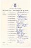 New Zealand tour to United Kingdom, India and Pakistan 1969. Official &lsquo;New Zealand Cricket Council&rsquo; autograph sheet nicely signed in ink by all seventeen members of the touring party. Signatures include Dowling (Captain), Pollard, Congdon, Hadlee, Taylor,