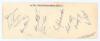 New Zealand tour to England 1969. Two joined album pages signed in ink to one side by eleven members of the New Zealand touring party. Signatures are Murray, Cunis, Yuile, Milburn, Hastings, Turner, Wadsworth, Motz, Collinge, Pollard and D. Hadlee. Also s