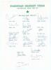 Pakistan tour to Australia 1983/84. Rarer official autograph sheet with printed title and players&rsquo; names, fully signed in ink by seventeen listed members of the touring party. Signatures are Imran Khan (Captain), Zaheer Abbas, Javed Miandad, Wasim Bari, W