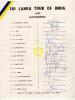 Sri Lanka tour to India 1982. Rarer official autograph sheet with printed title and players&rsquo; names, fully signed in ink by all seventeen listed members of the Sri Lanka touring party. Signatures are Warnapura (Captain), Mendis, Dias, D.S. de Silva, G.R.A.