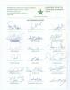 Pakistan tour to South Africa and Zimbabwe 1994/95. Official autograph sheet signed by seventeen of the eighteen members of the Pakistan touring party. Signatures include Saleem Malik (Captain), Asif Mujtaba, Rashid Latif, Wasim Akram, Ejaz Ahmed, Saeed A