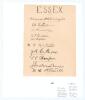 Essex C.C.C. 1927. Trimmed page laid down to book page extract, nicely signed in black ink by ten Essex players. Signatures are J.W.H.T. Douglas (Captain), G.F. Eastman, A.B. Hipkin, M.S. Nichols, J.A. Cutmore, E.C. Thompson, L.C. Eastman, C.A.G. Russell,