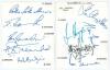 Indian tour of England (World Cup) 1975. Two plain album pages nicely signed in ink by all fifteen members of the Indian World Cup squad in 1975 including the Manager. Signatures include Venkat (Cpt), Amarnath, Patel, Sharma, Viswanath, Gavaskar, Bedi. Ga - 2