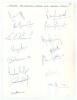 &lsquo;Indian Prudential World Cup Squad 1983&rsquo;. Large plain sheet nicely signed by the Indian team who won the World Cup at Lord&rsquo;s in 1983. Fully signed in ink by the fifteen members of the Indian team. Signatures are Kapil Dev (Captain), Amarnath, Azad, Binny,