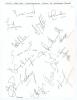 India One Day Squad to England 2002. Plain sheet with printed title to top. Signed in ink by fifteen members of the Indian squad including Ganguly (Cpt), Tendulkar, Dravid, Kumble, Jaffer, Sehwag, Singh etc. The signatures were collected in person by the 