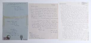 Indian Test cricketers. Three single page handwritten letters signed by Indian Test cricketers from various correspondents with interesting cricket content. Signatures are Roshan Harshadlal &lsquo;Deepak&rsquo; Shodhan (three Tests 1952/53) c.1983, Ramesh Vithaldas &lsquo;