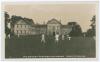 Kumar Shri Ranjitsinhji. Cambridge University, Sussex, London County & England 1893-1920. Early sepia real photograph postcard with printed title &lsquo;The Cricket Festival Hovingham. Ranji Bowling&rsquo; with the match in progress in front of the Hall. Assumed to b