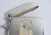 Victorian cricket vesta case. Attractive silver rounded oblong vesta case decorated with an enamel figure of a batsman, wearing a cap, playing a shot. Approximately 2.25&rdquo;x1.75&rdquo;. Hallmarked Birmingham 1915. Makers mark for Arthur S. Zimmerman of Birmingham - 2