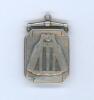 Cricket locket. Attractive oblong shaped silver opening locket with wickets, crossed bats and ball centre decoration. The reverse hallmarked. Birmingham 1887. Approximately 0.75&rdquo;x1.25&rdquo;. Some wear and the odd knock otherwise in good condition