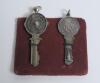 Maurice Willliam Tate. Sussex & England 1912-1937. &lsquo;Bodyline&rsquo;. M.C.C. tour of Australia 1932/33. A silver key embossed with the British Bulldog and an applied kangaroo on obverse, the reverse stamped &lsquo;Freedom of British Dominion Films, All British Theatre