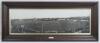 Australian tour to England 1909. Large original panoramic mono photograph of a view of the tour match, Sussex v Australians at Hove, 26th- 28th August 1909. The photograph depicts the match in progress with large crowds in attendance, the church and town 