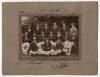 Australian tour of England &lsquo;Triangular Test Tournament&rsquo; 1912. Excellent fully signed sepia photograph of the Australian touring party 1912. The photograph, by Thomas Bolland, laid down to official photographers mount and is signed by all fifteen players i